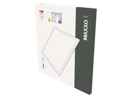 LED panel MAXXO 60×60, štvorcový vstavaný biely, 36W neutr.