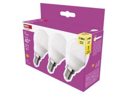 LED žárovka Classic Mini Globe / E14 / 4,2 W (40 W) / 470 lm / teplá bílá
