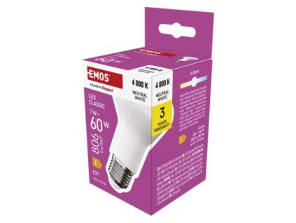LED žárovka Classic R63 / E27 / 7 W  (60 W) / 806 lm / neutrální bílá