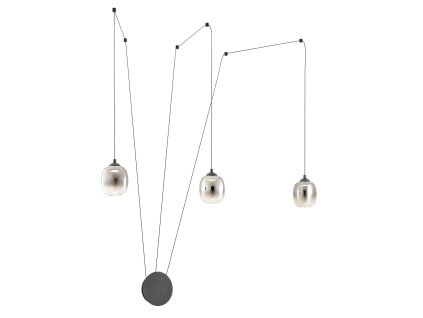 Nástenné / závesné LED svietidlo KHADI, 3 tienidlá, 16,5W