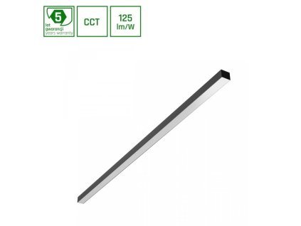 42669 4 led linearni prisadene svitidlo 50w 5000lm zmena barev 2700 4000 6000k 150cm cerne sli047303cct pw