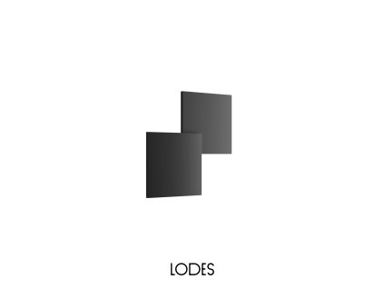 Puzzle double square Matte Black Wall