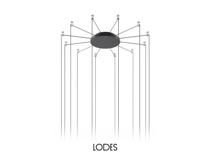 12 Lights Radial Matte Black