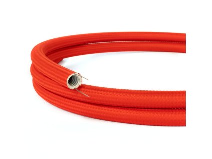 creative tube ohebna trubice potazena cervenou hedvabnou tkaninou rm09 prumer 20 mm