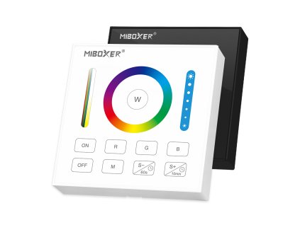 Diaľkový ovládací panel Mi-light - 1 kanál, RGB+CCT, 2x AAA batérie, B0