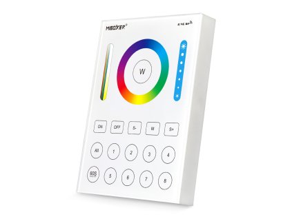 Diaľkový ovládací panel Mi-light - 8 kanálov, RGB+CCT, 2x AAA batérie, B8