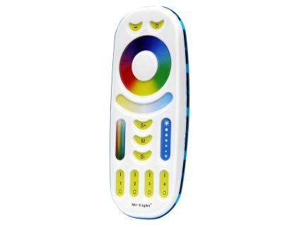 Diaľkový ovládač Mi-light - 4 kanály, RGB+CCT, 2.4GHz, FUT092 (Farba Čierna)