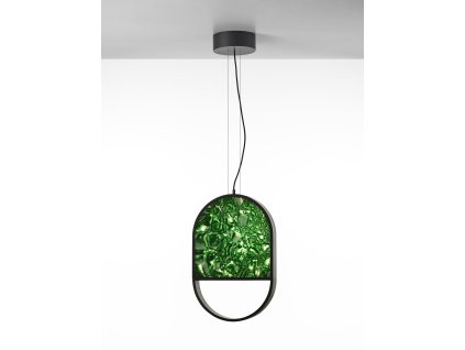 Dizajnové závesné svietidlo Geometric Oval 2/3 Top PC1144 (Povrchová úprava skla lesklý povrch (lícová strana) (CGSU2736), Farba triplex opál BROKISGLASS (CGC2676))