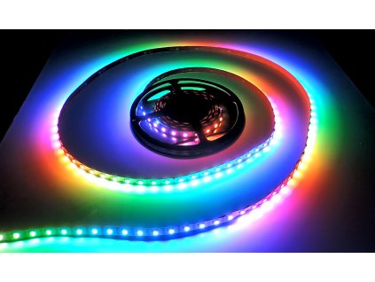 43853 digitalni adresovatelny rgb led pasek 8w 60led m 12v spi komunikace