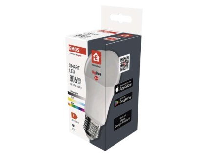 61102 chytra led zarovka gosmart a60 e27 9 w 60 w 806 lm rgb stmivatelna zigbee