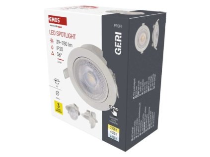 61982 led bodove svitidlo geri 6 5w 780lm ip20 cct bila