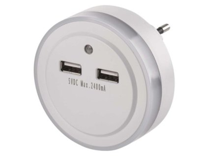 60436 led nocni svetlo p3313 do zasuvky s 2 usb