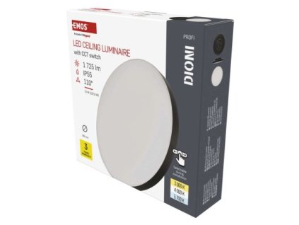 63374 led prisazene svitidlo dioni kruhove cerne 15w se zmenou cct