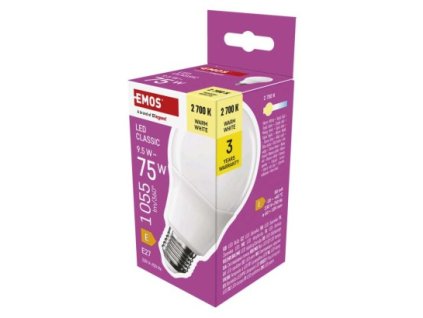 LED žiarovka Classic A60 / E27 / 9,5 W (75 W) / 1055 lm / teplá biela