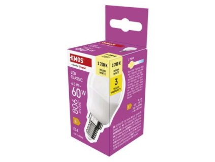 LED žiarovka Classic Mini Globe / E14 / 6,5 W (60 W) / 806 lm / teplá biela