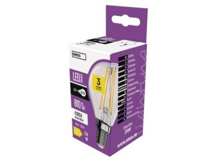 60955 led zarovka filament mini globe e14 6 w 60 w 810 lm neutralni bila