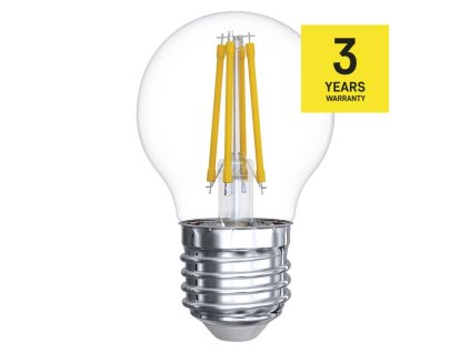 22476 led zarovka filament mini globe 6w e27 tepla bila