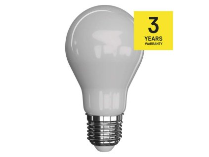 LED žiarovka Filament mliečna A60 7,6W E27 teplá biela