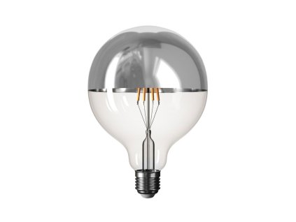 50528 led zarovka se stribrnou polokouli b05 5v g125 1 3w e27 stmivatelna 2500k