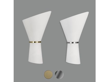 Nástenné LED svietidlo PERLA, v. 41 cm, 2xE27 15W
