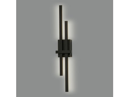 Nástenné LED svietidlo SHADOW, v. 54 cm, 12W, CRI90, CCT switch 2700-3000K (Farba Čierna, stmievanie ON/OFF (bez stmívání))