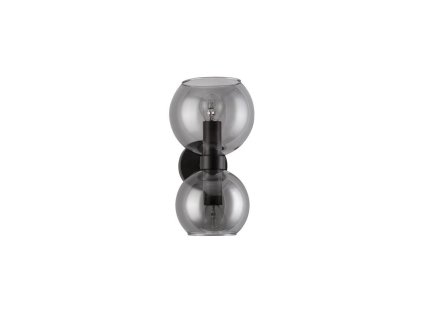 47171 nastenne svitidlo palmer kourove sklo cerna kovova zakladna e14 2x5w