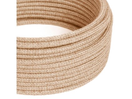 ultra mekky silikonovy elektricky kabel s podsivkou z prirodni juty rn06 kulaty 2x075 mm