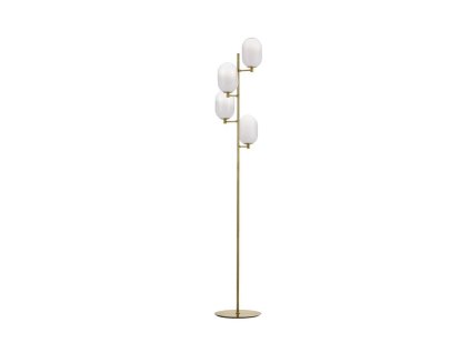 Stojacia lampa BALOR opálové sklo a mosadzný kov 4xG9