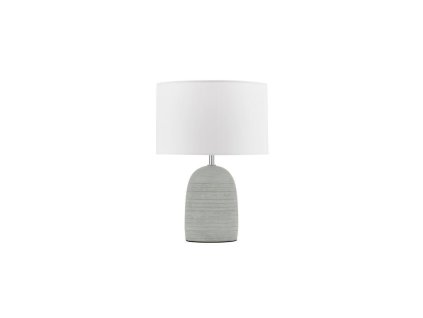 51464 stolni lampa chempo sedy beton a kov bile stinidlo e27 1x12w