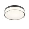 Stropné LED svietidlo FRISBI, 12W, Ø 230 mm, CCT switch 3000-4000K, IP44 (Farba Chróm)