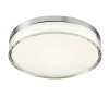 Stropné LED svietidlo FRISBI, 18W, Ø 280 mm, CCT switch 3000-4000K, IP44 (Farba Chróm)
