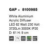 Stropné LED svietidlo GAP, 62W 3000K (Farba Bílá)