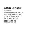 48026 6 stropni led svitidlo gatlin mosazny zlaty kov a akryl 20 5w 3000k stmivatelne