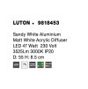 Stropné LED svietidlo LUTON, 47W 3000K (Farba Hnedá)