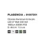 48524 3 stropni led svitidlo plasencia chromovany hlinik a akryl 27w 3000k