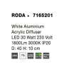 Stropné LED svietidlo RODA, 30W 3000K (Farba Biela)