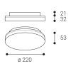 15336 stropni led svitidlo round iii 22 cm ip54