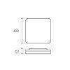 15357 5 stropni led svitidlo square ii 40 cm ip54