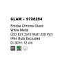 50738 8 stropni svitidlo clam kourove chromove sklo bila kov e27 2x12w ip44