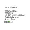 51545 2 stropni svitidlo ivi ip44 bile opalove sklo e27 1x12w