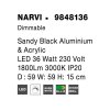 51932 5 stropni svitidlo narvi cerny hlinik a akryl led 36w 3000k stmivatelne