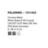 52166 2 stropni svitidlo palermo chromovany kov bile sklo a k9 kristal e27 3x12w