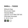 52643 2 stropni svitidlo shell bila a cire strukturovane sklo e27 2x12w