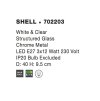 52640 2 stropni svitidlo shell bila a cire strukturovane sklo e27 3x12w
