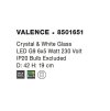 52778 2 stropni svitidlo valence ciry kristal a bile sklo g9 6x5w