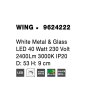 52880 5 stropni svitidlo wing bila kov a sklo led 40w 3000k