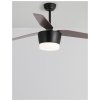 Stropný ventilátor so svetlom MONSOON telo z ocele, 3ABS drevené listy LED 18W 3000K (Farba Čierna)