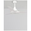 Stropný ventilátor so svetlom SAMOA telo z ocele, 3ABS biele listy LED 18W 3000K (Farba Biela)