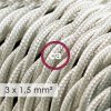 48275 textilni elektricky kabel 3x1 5 spiralovy umely hedvab tm00 slonovinovy