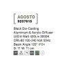 50258 3 venkovni nastenne svitidlo agosto cerny hlinik a akrylovy difuzor led 6w 3000k 120st ip54